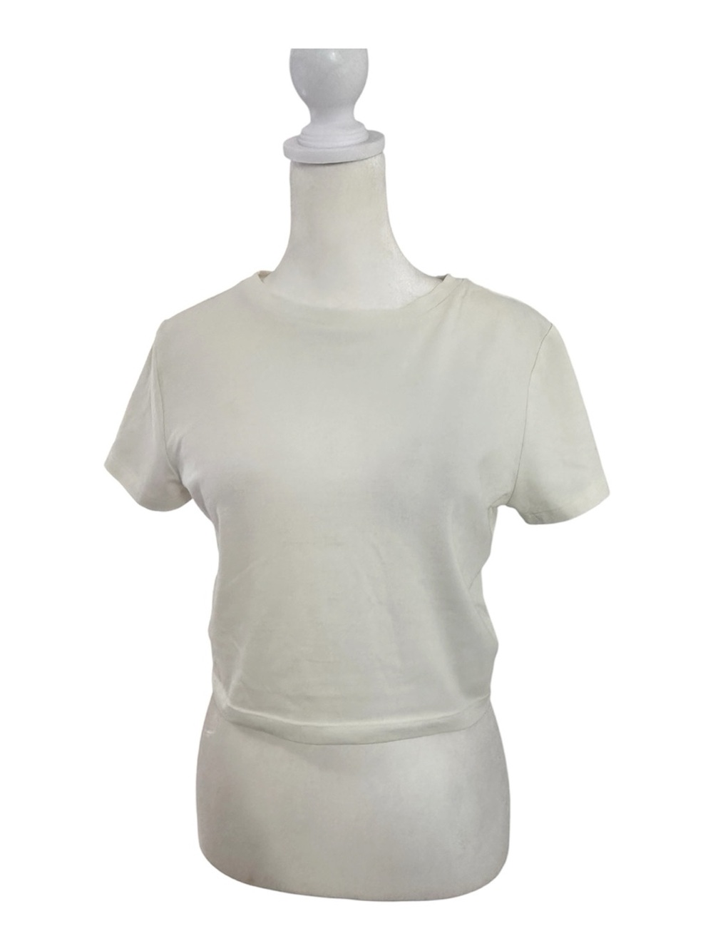 Wild Fable White Stretch Crop Tee Women’s Size Medium Short Sleeve Party Top